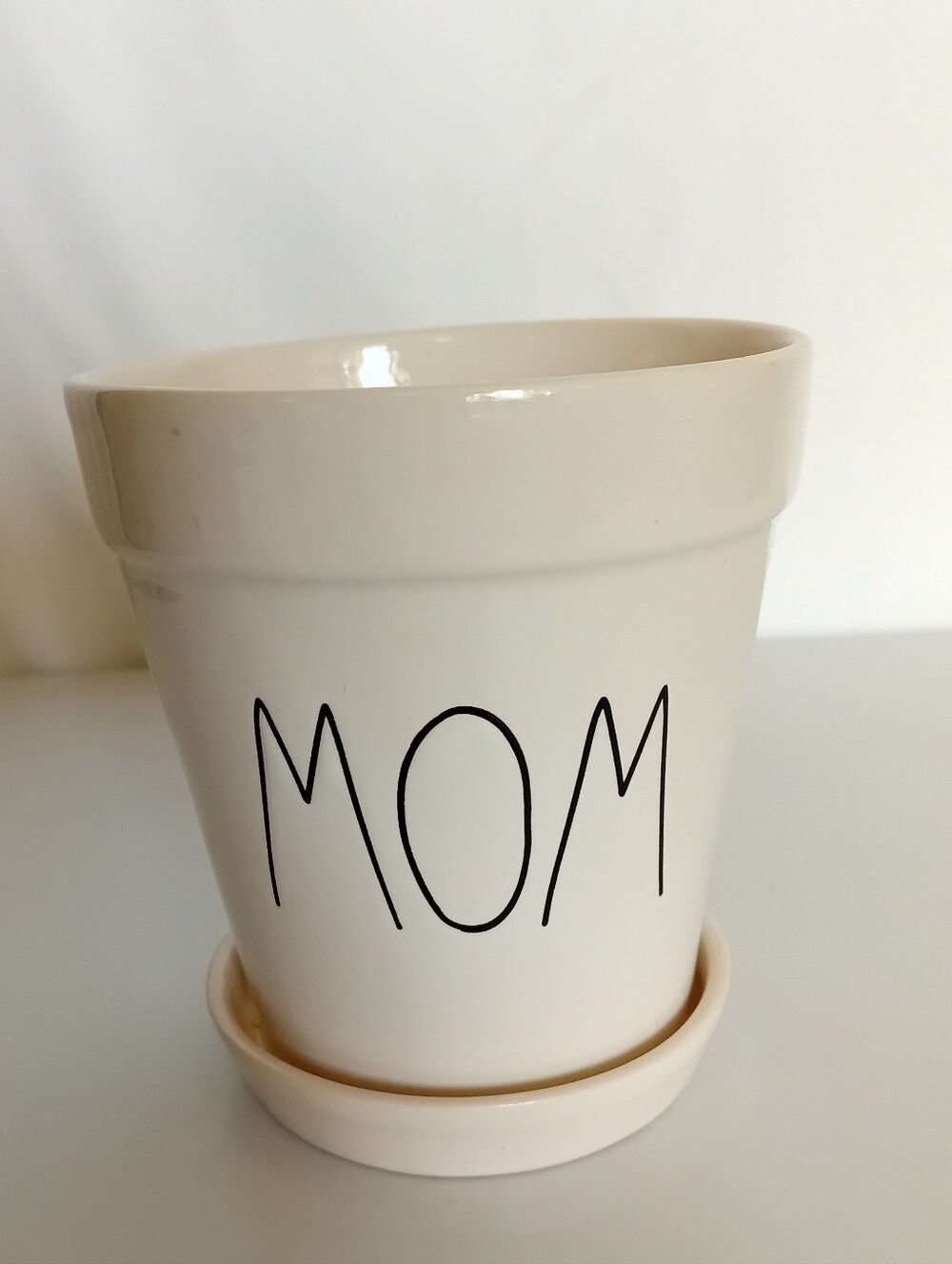 Rae Dunn By Magenta Ceramic 'MOM' Planter Pot